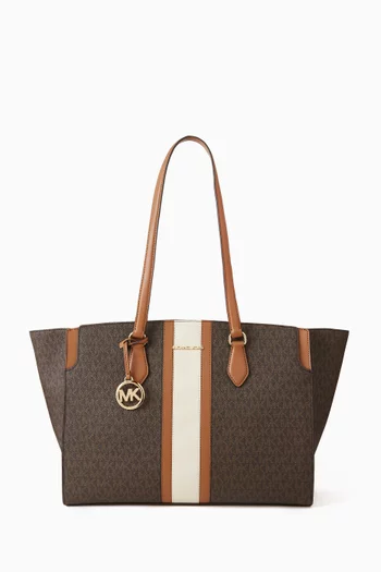 Large Taryn Tote Bag in Coated Canvas