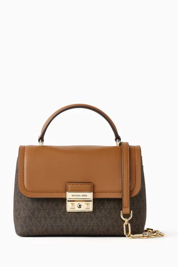 حقيبة تريبيكا مقاس XS بيد علوية قنب بشعار الماركة