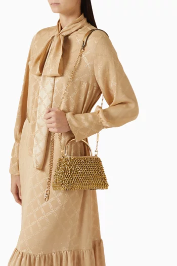 حقيبة بيد علوية مرصعة بالكريستال إصدار حصري للشرق الأوسط