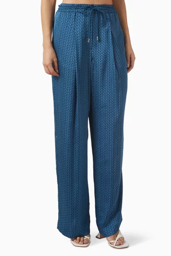 بنطال رياضي بنقشة شعار الماركة من الجاكار ستان