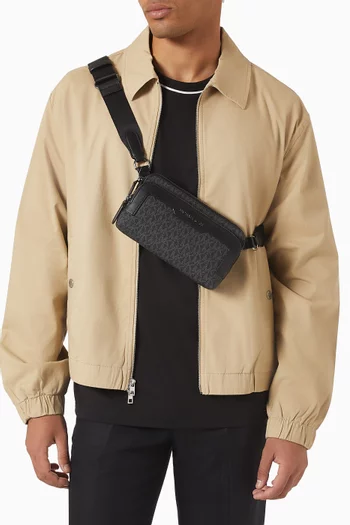 Hudson Crossbody Bag in Signature Logo Canvas