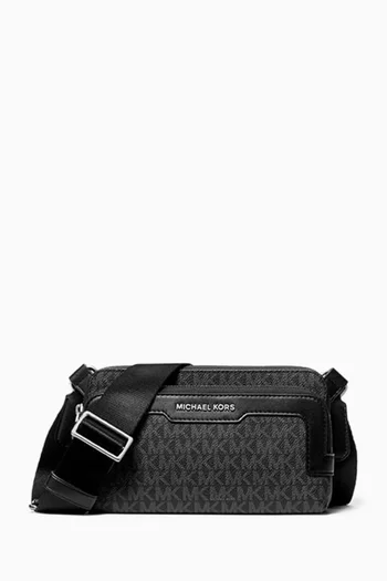 Hudson Crossbody Bag in Signature Logo Canvas