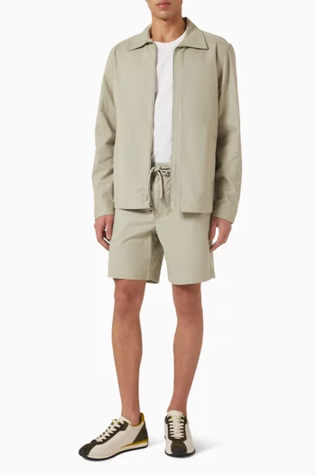 قميص بنمط جاكيت قطن مطاطي