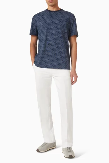 تي شيرت بشعار الماركة الشهير قطن جيرسيه