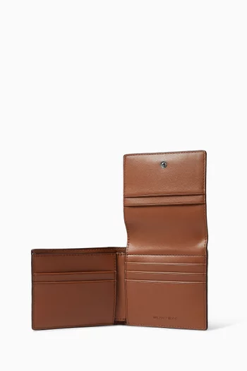 محفظة هدسون ثنائية الطيّ جلد حبيبي