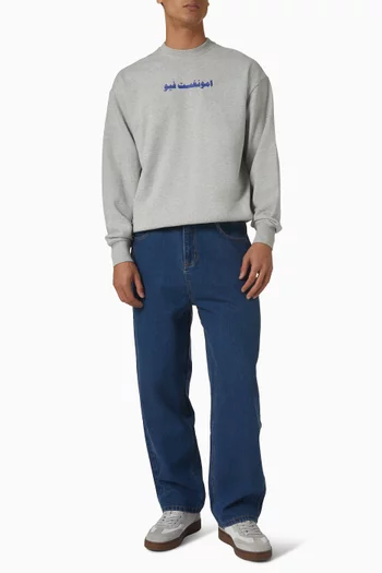 سترة بشعار الماركة بخط عريض قطن