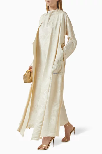 Swarovski Crystal-embellished Abaya in Jacquard