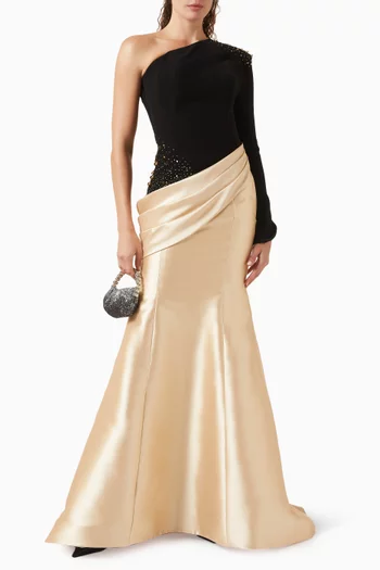 فستان سهرة مطرز بقصة حورية البحر