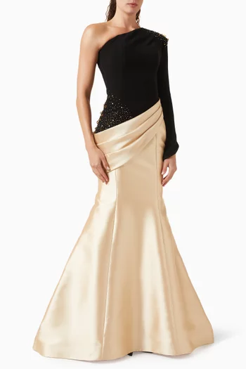 فستان سهرة مطرز بقصة حورية البحر