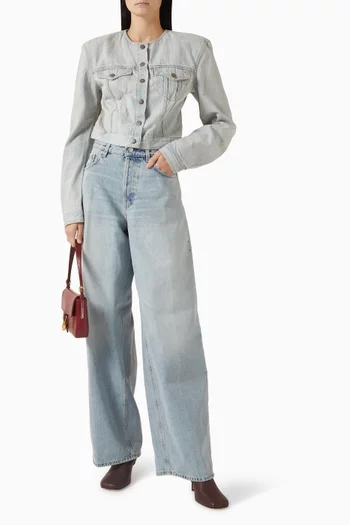 Shirley Crop Jacket in Denim