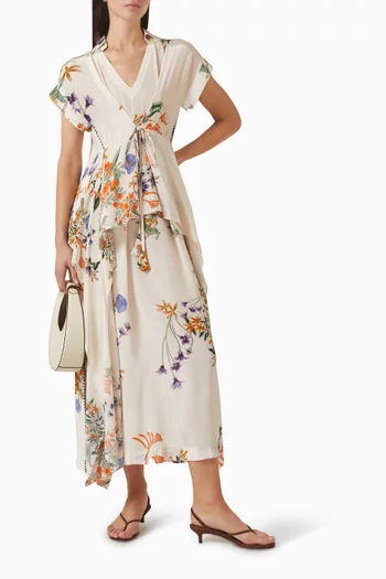 Panelled Draped Dress