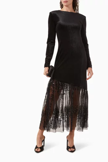 فستان ياستيرا متوسط الطول