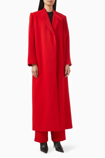 Ghaida Long Jacket in Crepe