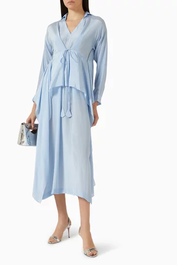 Panelled Draped Dress