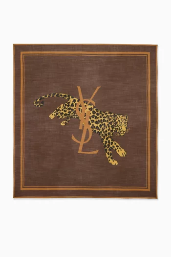 Cassandre Square Scarf in Wool Twill