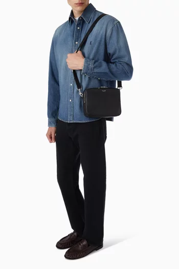 حقيبة كاميرا صغيرة جلد حبيبي