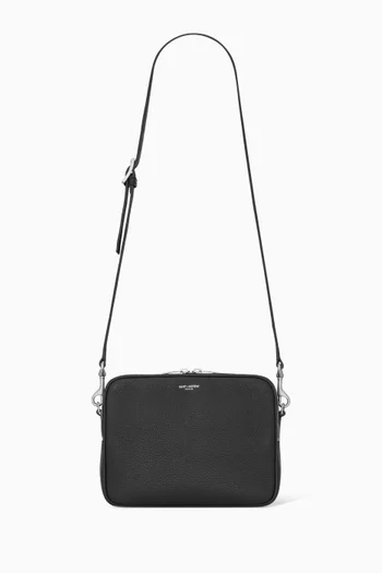 Small Camera Bag in Grainy Leather