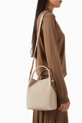 Small Bale Bucket Bag in Leather