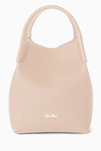 Small Bale Bucket Bag in Leather