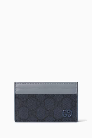 Long Card Case in GG Supreme Canvas & Leather