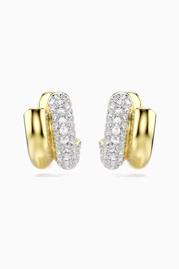 Dextera Crystal Mini Hoops in Gold-tone Metal