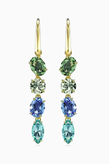 Gemma Crystal Drop Earrings in 18kt Gold-plated Metal