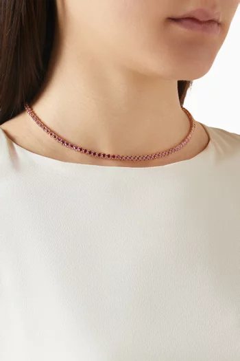 Matrix Tennis Necklace in Gold-tone Metal