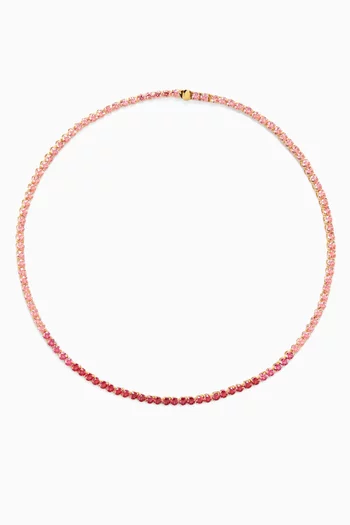 Matrix Tennis Necklace in Gold-tone Metal