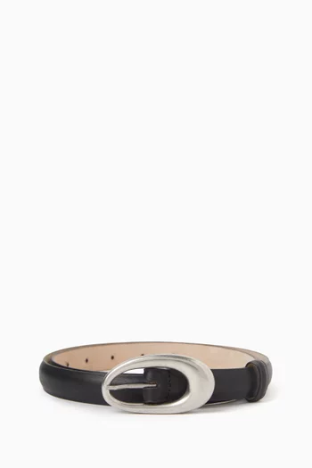Organic Oval Belt in Leather