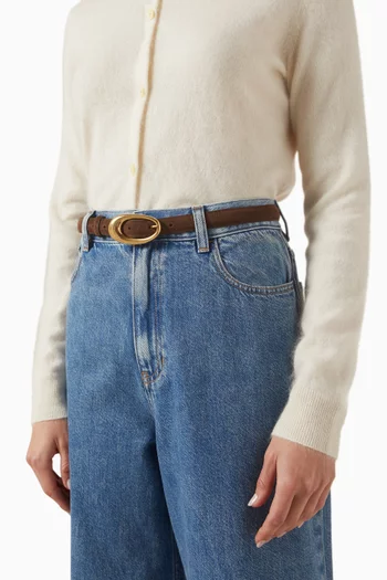 Organic Oval Belt in Pony Hair