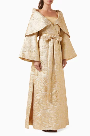 Queen Jacket & Dress Set in Satin & Brocade