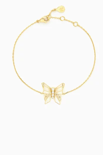 Butterflies Diamond Bracelet in 18kt Gold