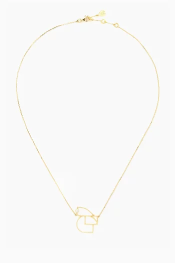 Arabic Letter ‘Haa’ Diamond Necklace in 18kt Gold