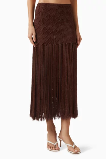 Edna Knit Fringe Skirt