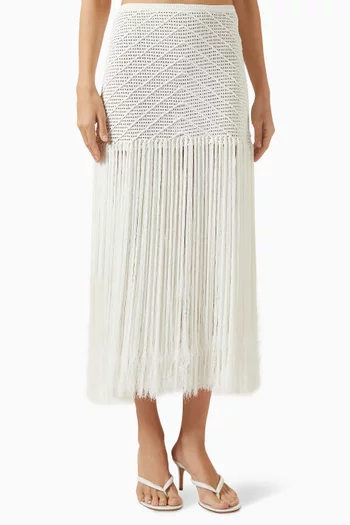 Edna Knit Fringe Skirt