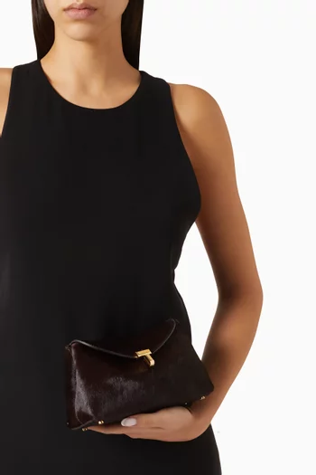 كلاتش ميني بقفل على شكل حرف T شعر مهر