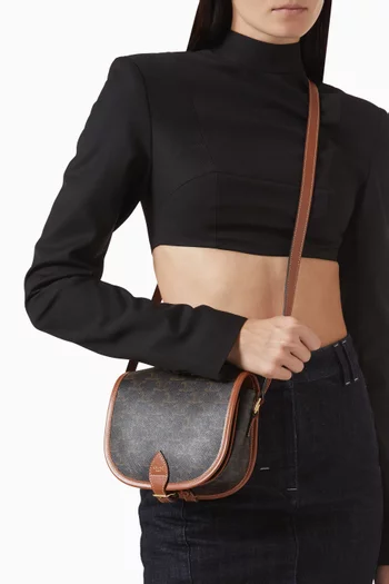 Triomphe Folco Medium Crossbody Bag in Coated Canvas