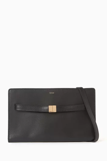 Belted Crossbody Bag in Leather