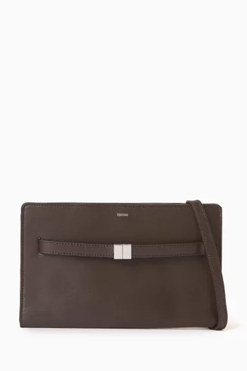 Belted Crossbody Bag in Leather