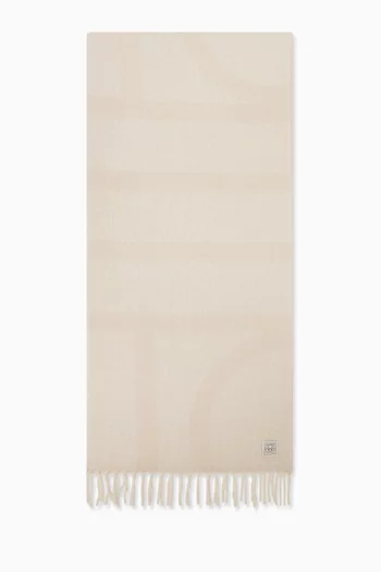 وشاح بنقشة شعار الماركة صوف جاكار