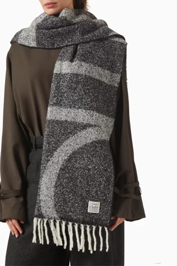 Monogram Scarf in Jacquard Wool