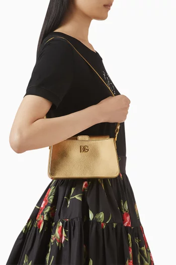 Phone Bag in Metallic Leather