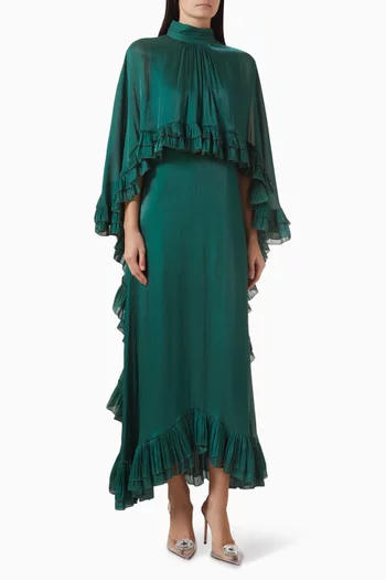 Asymmetric Cape Dress