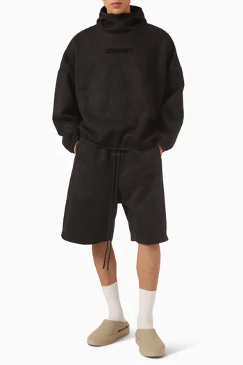 Relaxed Sweatshorts in Suede Fleece