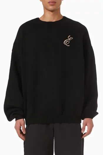 Waffle Crewneck Sweater