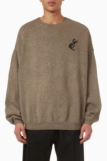 Waffle Crewneck Sweater