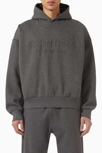 كنزة بغطاء رأس كلاسيكية وشعار الماركة البارز صوف