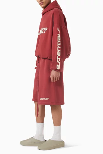 كنزة بغطاء رأس فضفاضة وقصيرة صوف ثقيل