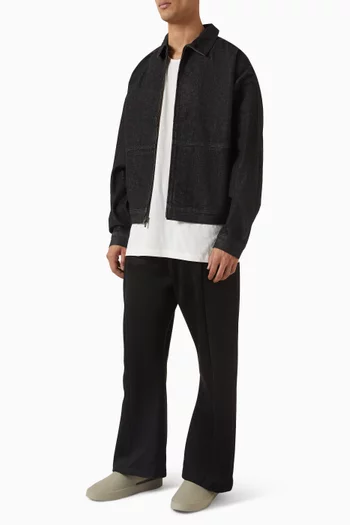 جاكيت عمال بسحّاب كامل دينم