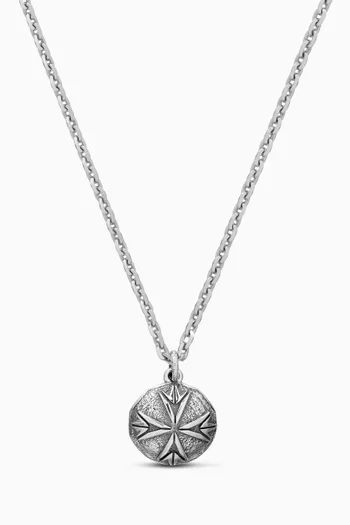 Shield Necklace in Sterling Silver
